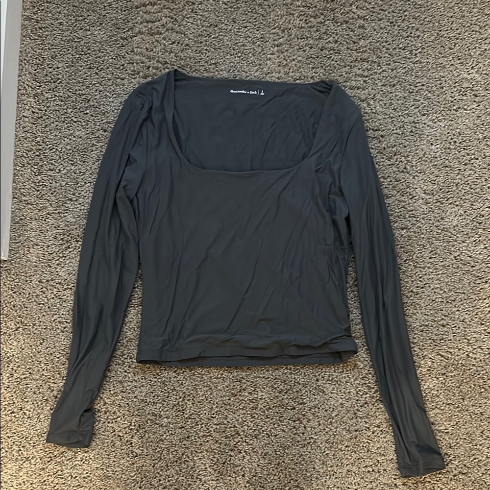 Abercrombie & Fitch Charcoal Long Sleeve Top